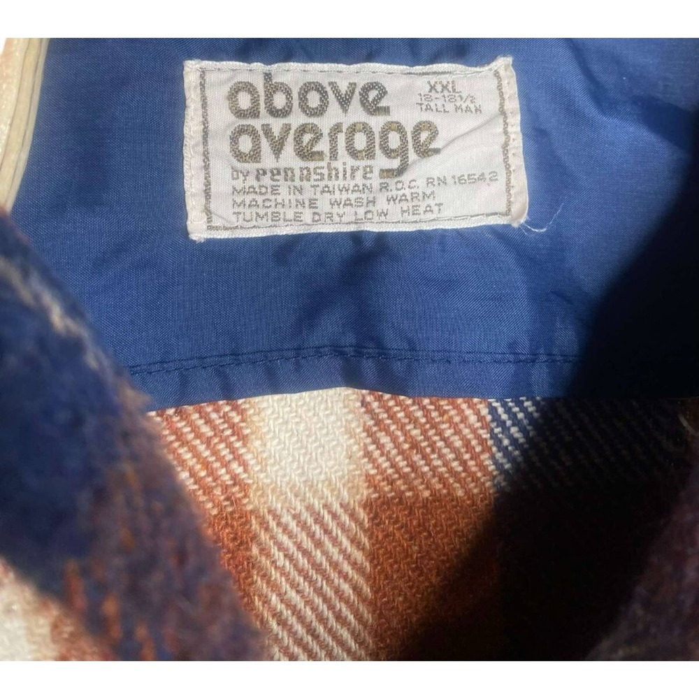 Above Average by Pennshire men's coat chore barn plaid button down size XXL tall - Picture 3 of 6